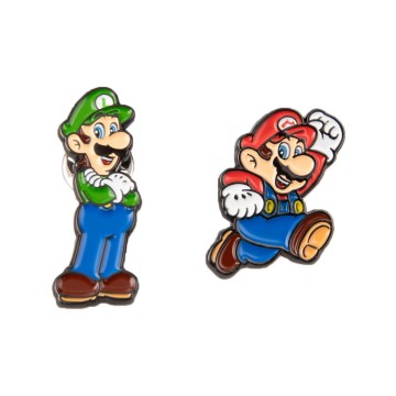 Super Mario Set of 2 Enamel Pin Badges - Paladone