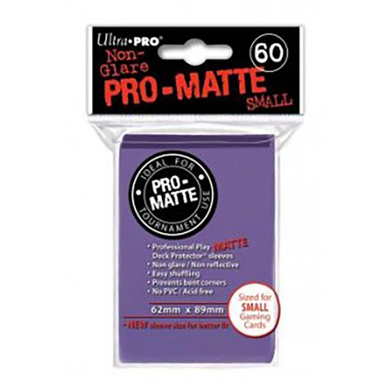Fundas Small 62mm x 89mm Pro Matte Morado (60 fundas) Ultra Pro.