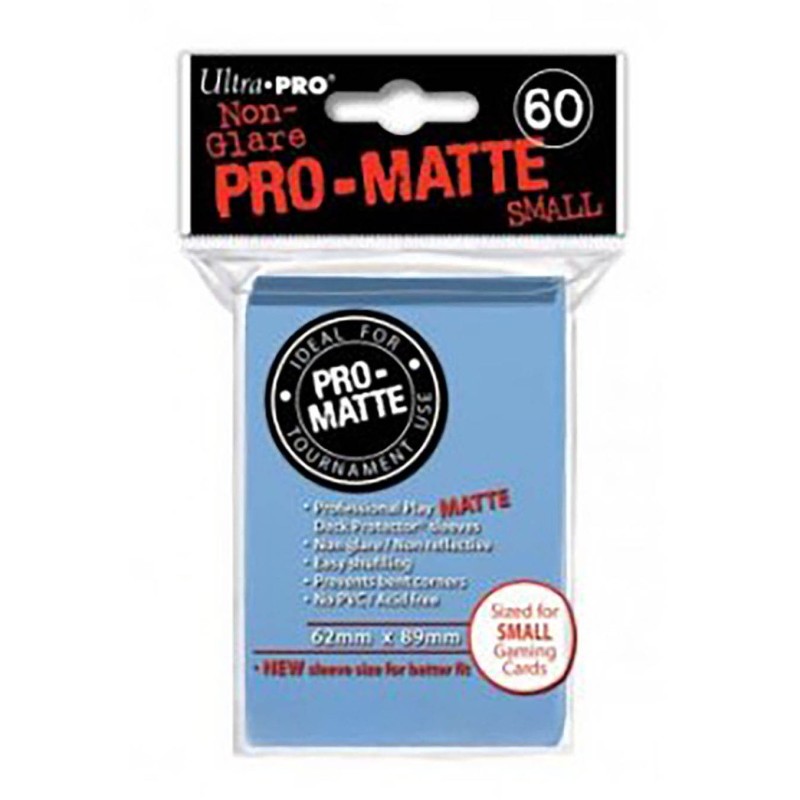 Fundas Small 62mm x 89mm Pro Matte Azul Claro (60 fundas) Ultra Pro.