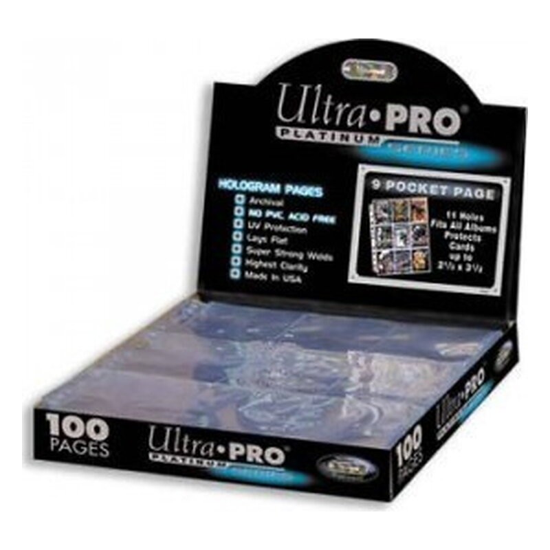 Hojas 9 bolsillos Platinum Ultra Pro - Paquete de 100