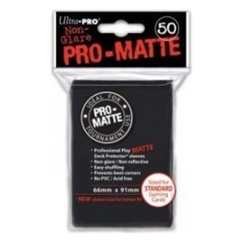 Fundas Standard Pro Matte Negro (50 fundas) Ultra Pro.
