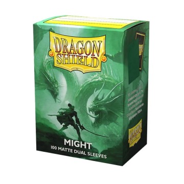 Fundas Standard Dual Matte Might Verde (100 fundas) - Dragon Shield