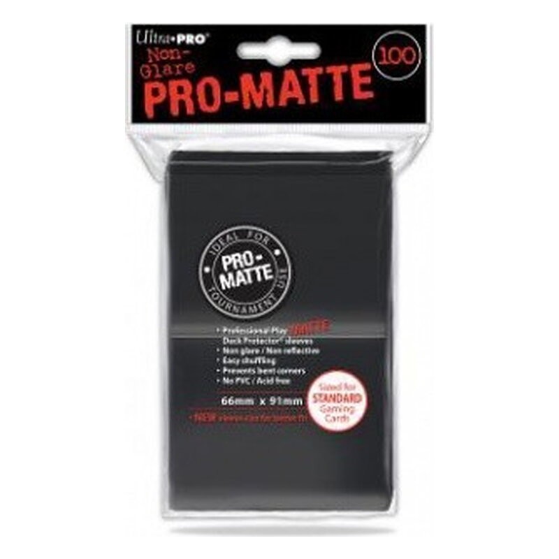 Fundas Standard Pro Matte Negro (100 fundas) Ultra Pro.