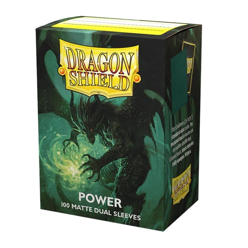 Fundas Standard Matte - 63mm x 88mm Metallic Green / Power - Dragon Shield