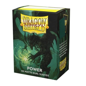 Fundas Standard Matte - 63mm x 88mm Metallic Green / Power - Dragon Shield