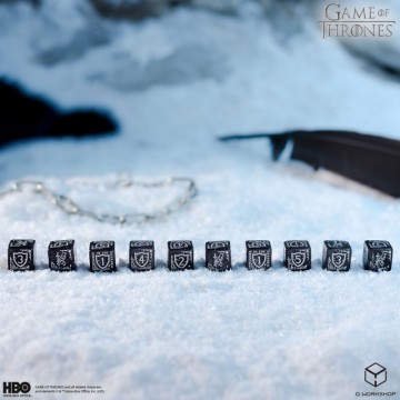 Dados Night's Watch 10xD6 (10 unidades) Juego de Tronos - Q Workshop