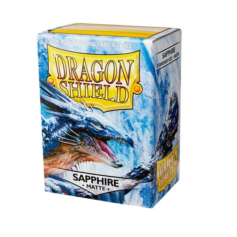 Fundas Standard Sapphire Matte Color Azul (100 fundas) Dragon Shield.
