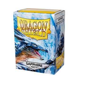 Fundas Standard Sapphire Matte Color Azul (100 fundas) Dragon Shield.