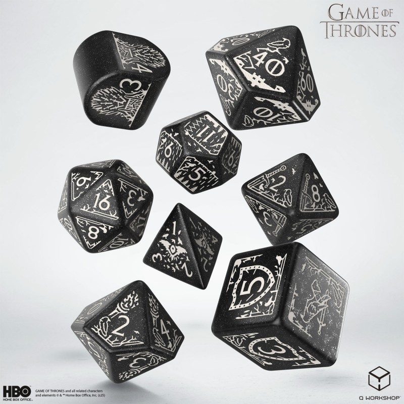 Dados Night's Watch (8 unidades) Juego de Tronos - Q Workshop