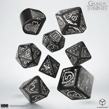 Dados Night's Watch (8 unidades) Juego de Tronos - Q Workshop