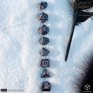 Dados Night's Watch (8 unidades) Juego de Tronos - Q Workshop