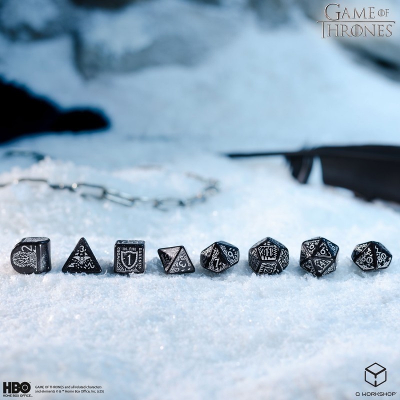 Dados Night's Watch (8 unidades) Juego de Tronos - Q Workshop