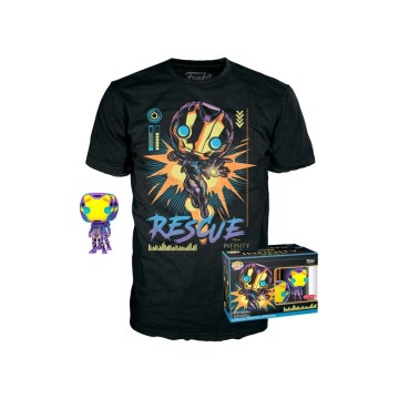 Funko POP & Tee! S Marvel Blacklight - Rescue Marvel