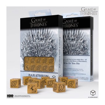 Dados Baratheon 10xD6 (10 unidades) Juego de Tronos - Q Workshop