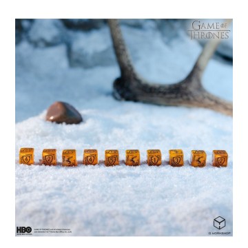 Dados Baratheon 10xD6 (10 unidades) Juego de Tronos - Q Workshop