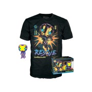 Funko POP & Tee! L Marvel Blacklight - Rescue Marvel