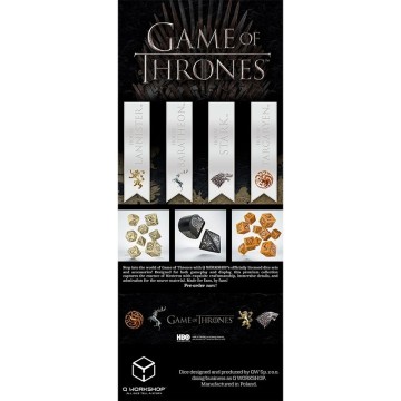 Dados Baratheon (8 unidades) Juego de Tronos - Q Workshop