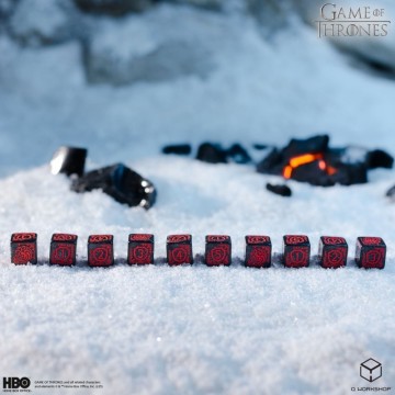 Dados Targaryen 10xD6 (10 unidades) Juego de Tronos - Q Workshop