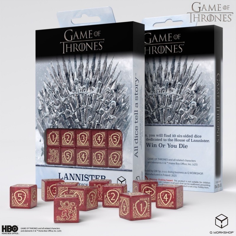 Dados Lannister 10xD6 (10 unidades) Juego de Tronos - Q Workshop