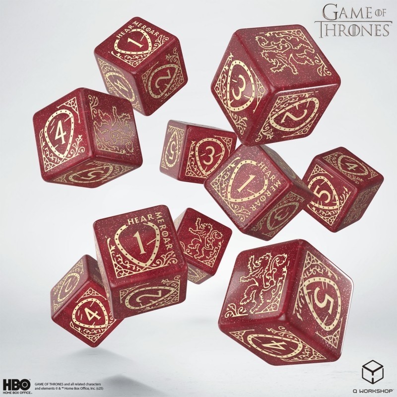 Dados Lannister 10xD6 (10 unidades) Juego de Tronos - Q Workshop