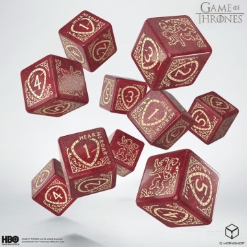 Dados Lannister 10xD6 (10 unidades) Juego de Tronos - Q Workshop