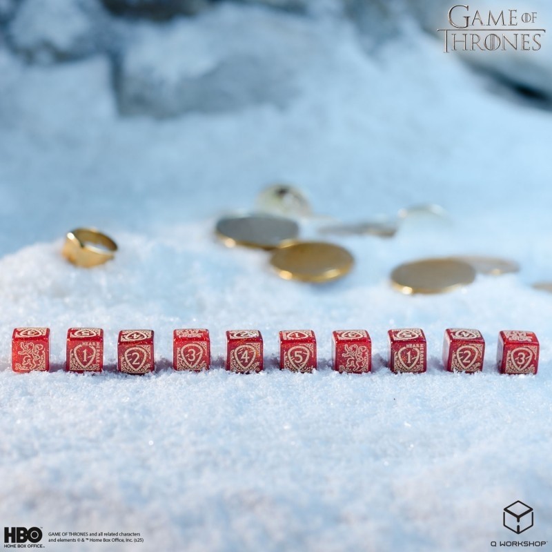 Dados Lannister 10xD6 (10 unidades) Juego de Tronos - Q Workshop