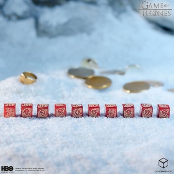 Dados Lannister 10xD6 (10 unidades) Juego de Tronos - Q Workshop