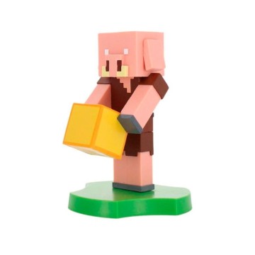Figura Stand Minecraft: Piglin Cable Guys Holdems, Mini Phone Stand and Device Holder Minecraft - Exquisite Gaming