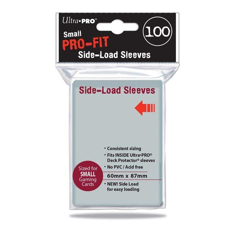 Fundas Small 60mm x 87mm Pro Fit Side Load Transparente (100 fundas) Ultra Pro.