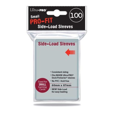 Fundas Small 60mm x 87mm Pro Fit Side Load Transparente (100 fundas) Ultra Pro.