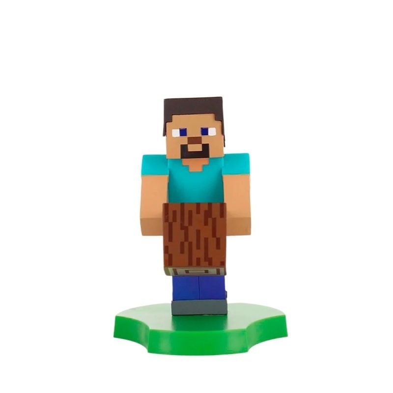 Figura Stand Minecraft: Steve Cable Guys Holdems, Mini Phone Stand and Device Holder Minecraft - Exquisite Gaming