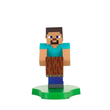 Figura Stand Minecraft: Steve Cable Guys Holdems, Mini Phone Stand and Device Holder Minecraft - Exquisite Gaming