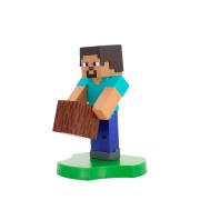 Figura Stand Minecraft: Steve Cable Guys Holdems, Mini Phone Stand and Device Holder Minecraft - Exquisite Gaming