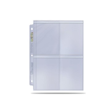 Hojas 4 bolsillos Platinum Ultra Pro para Toploaders - Paquete de 100