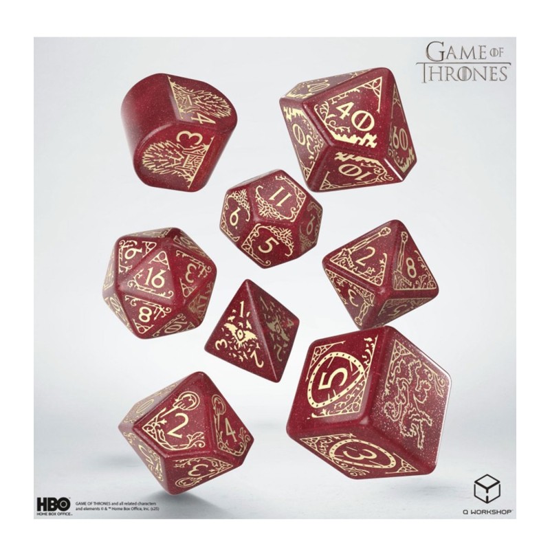 Dados Lannister (8 unidades) Juego de Tronos - Q Workshop