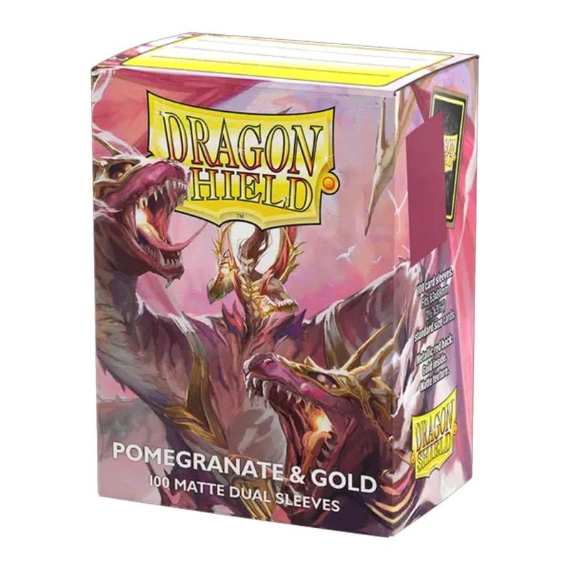 Fundas Standard 25th Special Edition: Pomegranate/Gold (100 Unidades) - Dragon Shield