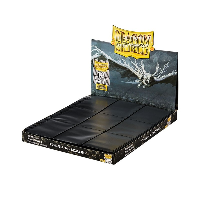 Páginas de 18 bolsillos Non Glare para cartas standard Dragon Shield