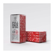 Dados Full Pack of D6s Rojo y Blanco (20 unidades) - Q Workshop