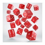 Dados Full Pack of D6s Rojo y Blanco (20 unidades) - Q Workshop