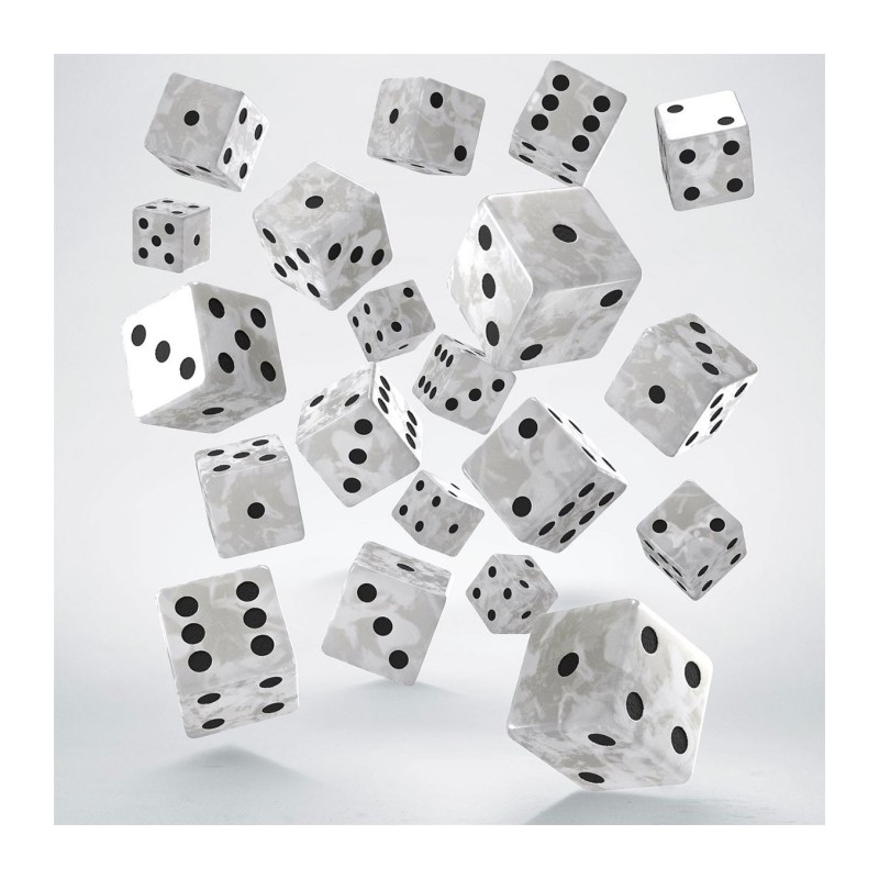 Dados Full Pack of D6s Gris y Negro (20 unidades) - Q Workshop