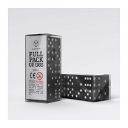 Dados Full Pack of D6s Negro y Blanca (20 unidades) - Q Workshop