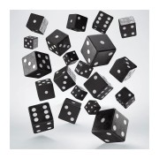 Dados Full Pack of D6s Negro y Blanca (20 unidades) - Q Workshop