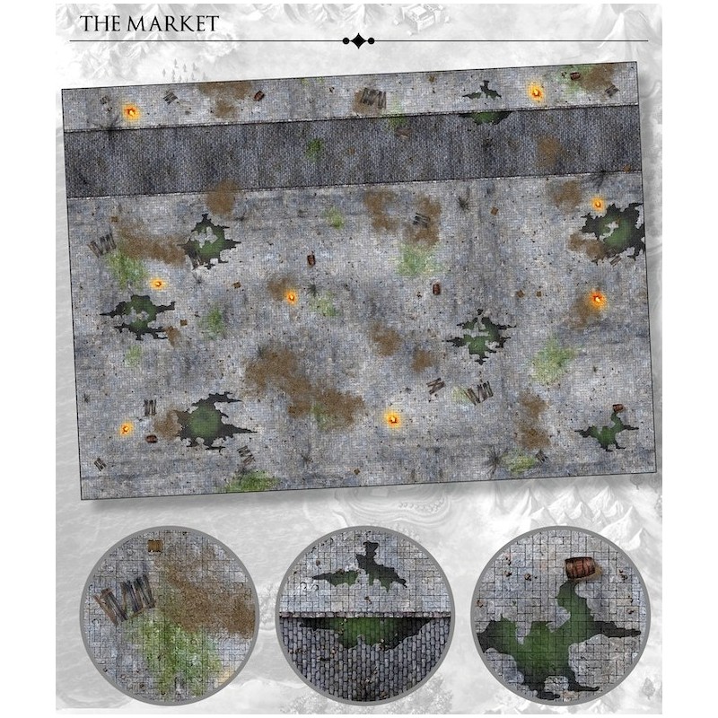 Market 90x60 - Tapete esquinas cuadradas