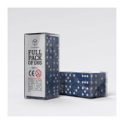 Dados Full Pack of D6s Azul y Blanco (20 unidades) - Q Workshop