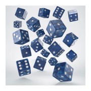 Dados Full Pack of D6s Azul y Blanco (20 unidades) - Q Workshop