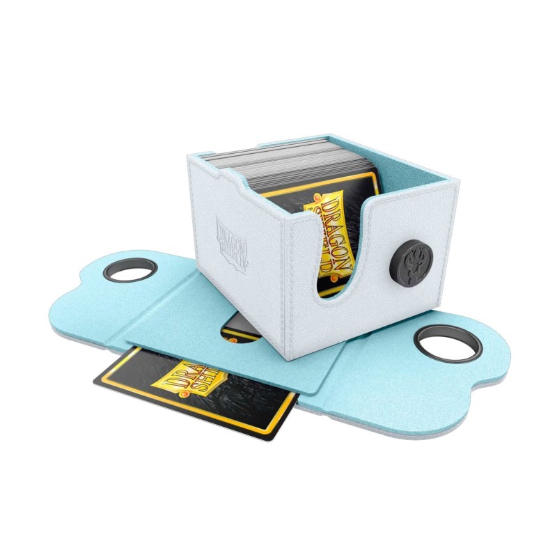 Caja de mazo Dragon Box White & Aqua (+150) - Dragon Shield