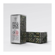 Dados Full Pack of D6s Verde y Oro (20 unidades) - Q Workshop
