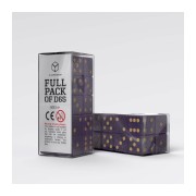 Dados Full Pack of D6s Morado y Oro (20 unidades) - Q Workshop