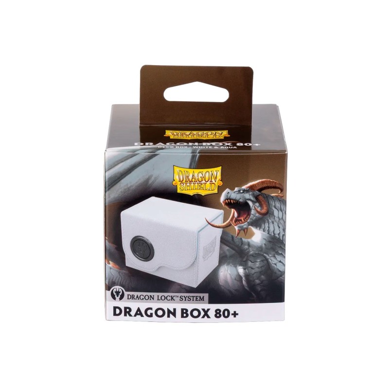 Caja de mazo Dragon Box White & Aqua (+80) - Dragon Shield