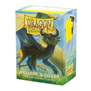 Fundas Standard Matte Dual (100 unidades) Yellow & Silver - Dragon Shield